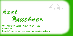 axel mauthner business card